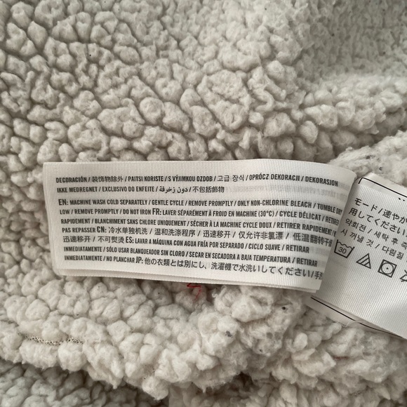 Abercrombie Kids Puffer Sherpa Lined Coat- Blue- Size 13/14 - Picture 7 of 17